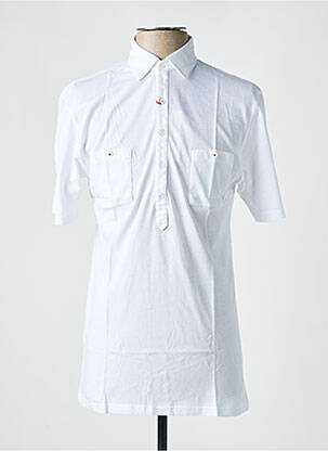 Polo tissage jersey manches courtes blanc LES GARCONS FACILES homme
