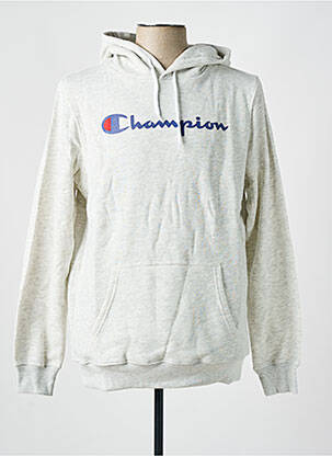 Sweat-shirt à capuche poches manches longues gris CHAMPION homme