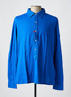 Polo manches longues manches longues bleu fonce LES GARCONS FACILES homme
