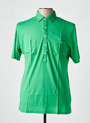 Polo tissage jersey manches courtes vert LES GARCONS FACILES homme