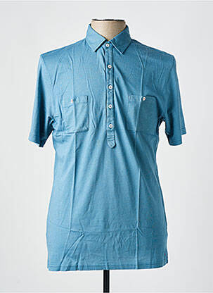 Polo tissage jersey manches courtes bleu LES GARCONS FACILES homme
