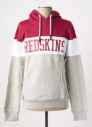 Sweat-shirt à capuche tissage jersey manches longues gris REDSKINS homme