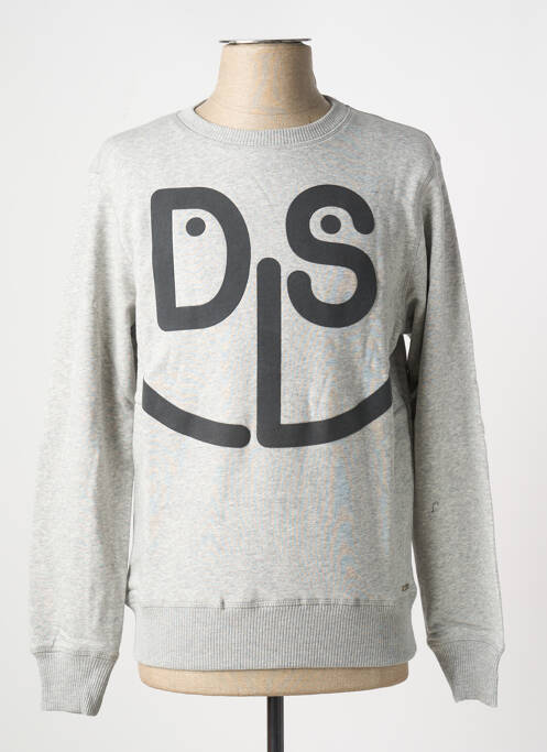 Pull col rond manches longues gris DIESEL homme