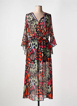 Robe longue manches longues manches longues noir MOLLY BRACKEN femme