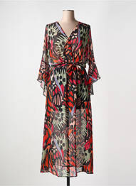 Robe longue manches longues manches longues noir MOLLY BRACKEN femme