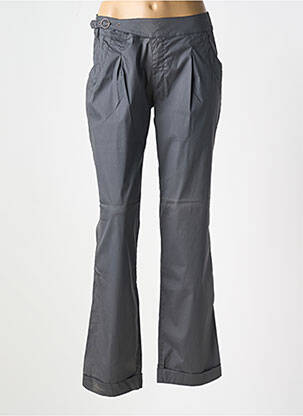 Pantalon droit tissage popeline taille normale gris TBS femme