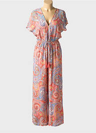 Combi-pantalon manches courtes manches courtes orange MOLLY BRACKEN femme