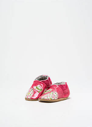 Chaussons/pantoufles semelle extérieure cuir bout rond rose BELLAMY fille
