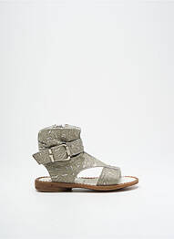 Sandales/nu pieds tissage satiné chiquet argent BELLAMY fille