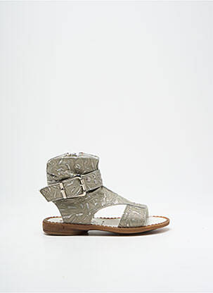 Sandales/nu pieds tissage satiné chiquet argent BELLAMY fille