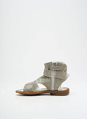 Sandales/nu pieds tissage satiné chiquet argent BELLAMY fille