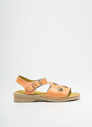 Sandales/nu pieds tissage satiné bout ouvert orange PAMPABLUE fille