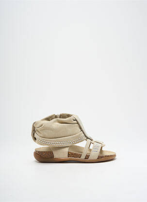 Sandales/nu pieds tissage satiné bout ouvert beige PRIMIGI fille