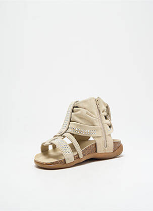Sandales/nu pieds tissage satiné bout ouvert beige PRIMIGI fille