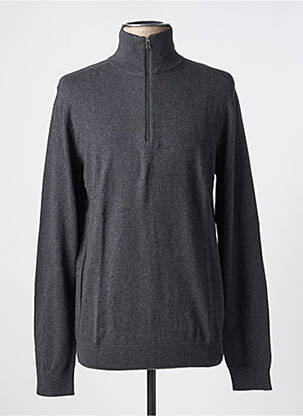 Pull stretch manches longues gris SELECTED homme