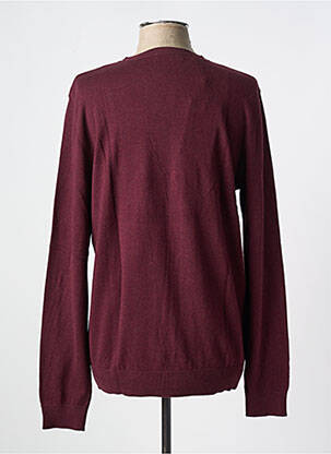 Pull tissage chiné manches longues rouge SELECTED homme