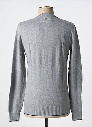 Pull stretch manches longues gris IZAC homme