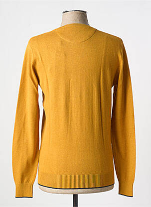 Pull col v manches longues jaune IZAC homme