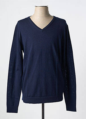 Pull col v manches longues bleu SELECTED homme