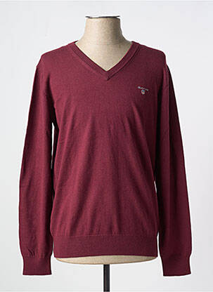 Pull col v manches longues rouge GANT homme