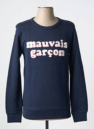 Sweat-shirt bleu SELECTED pour homme
