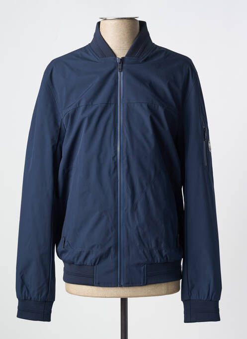 Blouson finition intérieure doublure imprimée bleu IZAC homme