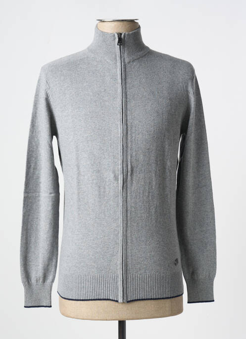 Gilet manches longues gris IZAC pour homme