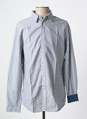 Chemise manches longues imprimé rayures bleu SELECTED homme