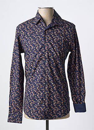 Chemise manches longues manches longues bleu IZAC homme