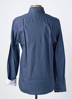 Chemise manches longues imprimé fantaisie bleu SELECTED homme