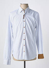 Chemise manches longues imprimé fantaisie bleu IZAC homme