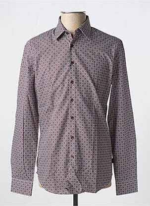 Chemise manches longues manches longues rouge IZAC homme