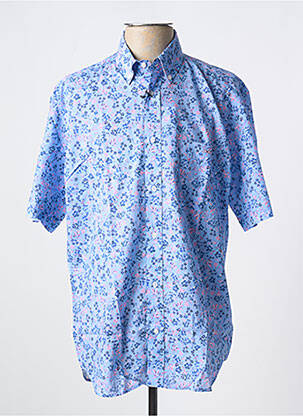 Chemise manches courtes poches bleu EDEN PARK homme