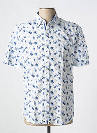 Chemise manches courtes imprimé fantaisie blanc IZAC homme