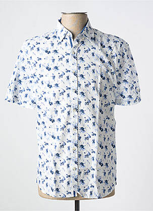 Chemise manches courtes imprimé fantaisie blanc IZAC homme