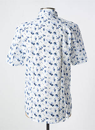 Chemise manches courtes imprimé fantaisie blanc IZAC homme