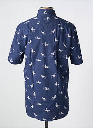 Chemise manches courtes imprimé fantaisie bleu IZAC homme