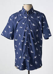 Chemise manches courtes bleu IZAC pour homme seconde vue