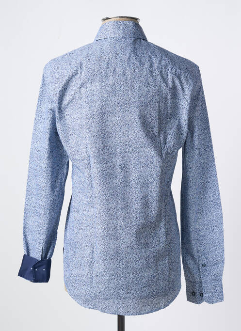 Chemise manches longues imprimé fantaisie bleu IZAC homme