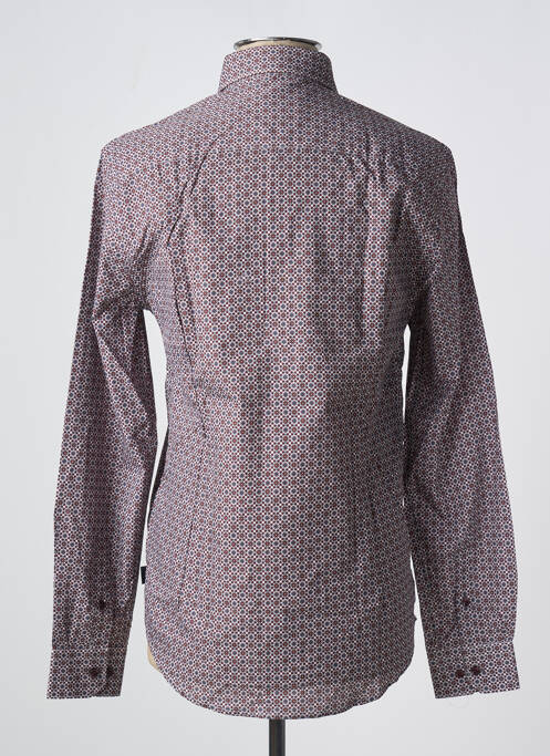 Chemise manches longues imprimé fantaisie rouge IZAC homme