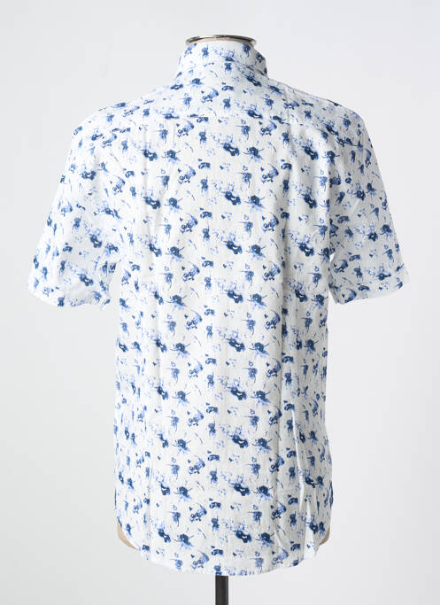 Chemise manches courtes imprimé fantaisie blanc IZAC homme