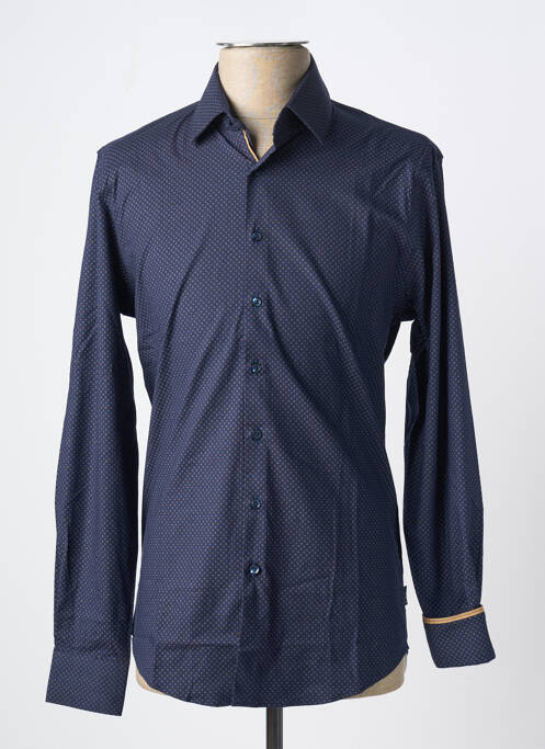 Chemise manches longues bleu IZAC pour homme