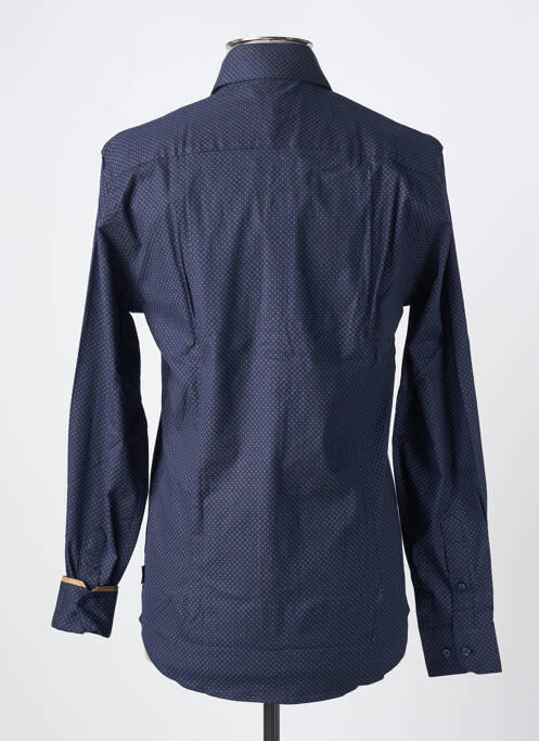Chemise manches longues bleu IZAC homme