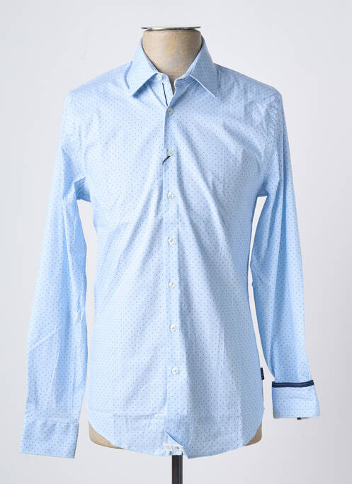 Chemise manches longues bleu IZAC pour homme