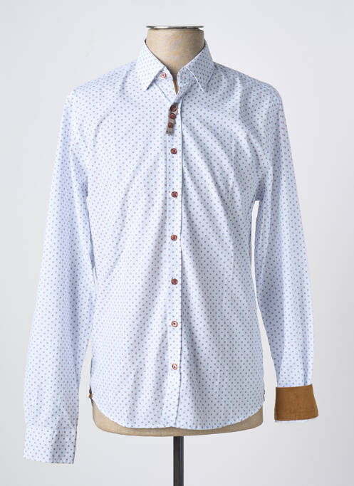 Chemise manches longues bleu IZAC pour homme