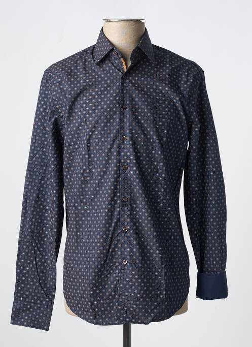 Chemise manches longues bleu IZAC pour homme