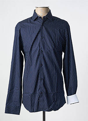 Chemise manches longues imprimé fantaisie bleu SELECTED homme