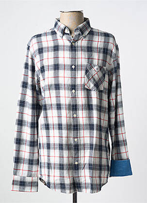 Chemise manches longues imprimé écossais gris GANT homme