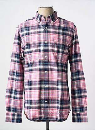 Chemise manches longues imprimé écossais rose GANT homme