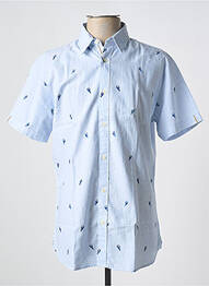 Chemise manches courtes coupe cintrée bleu SELECTED homme